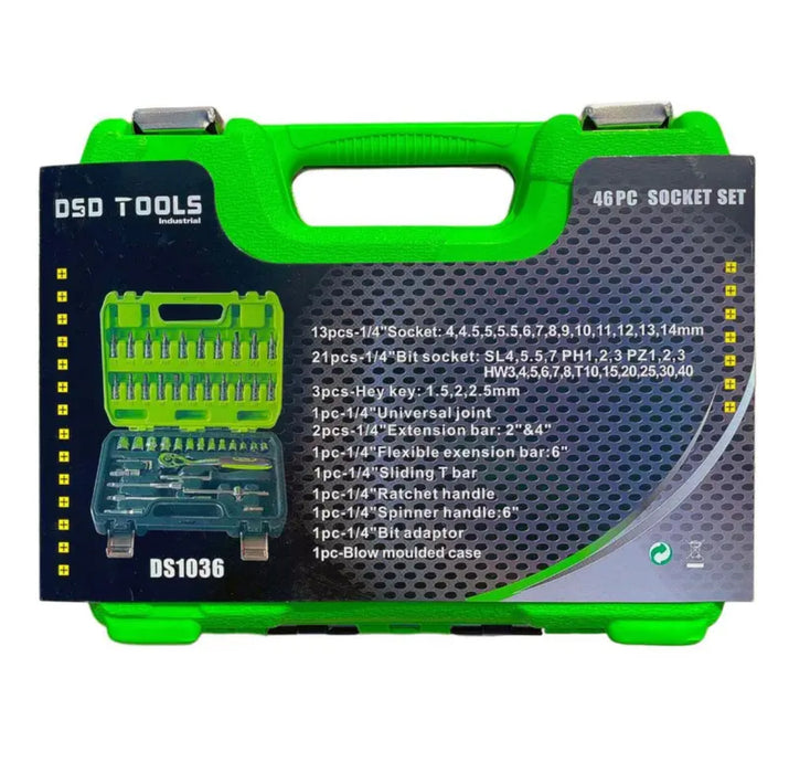 46 Piece 1/4″ DR Metric Socket & Bit Set DS1036