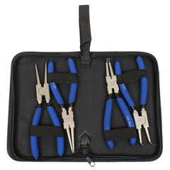 4PC 7" NI-FE FINISH CIRCLIP PLIERS SET IN ZIP CASE 2278