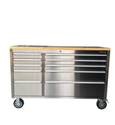 US SNAP MAC 55in Stainless Steel 10 Drawer Work Bench Tool Box Chest Cabinet