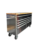 US SNAP MAC 61” Stainless Steel 9 Drawer Work Bench Tool Chest Cabinet + 5M Extension Lead