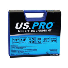 MINI 1/4" DIE GRINDER KIT 25,000 RPM 8419