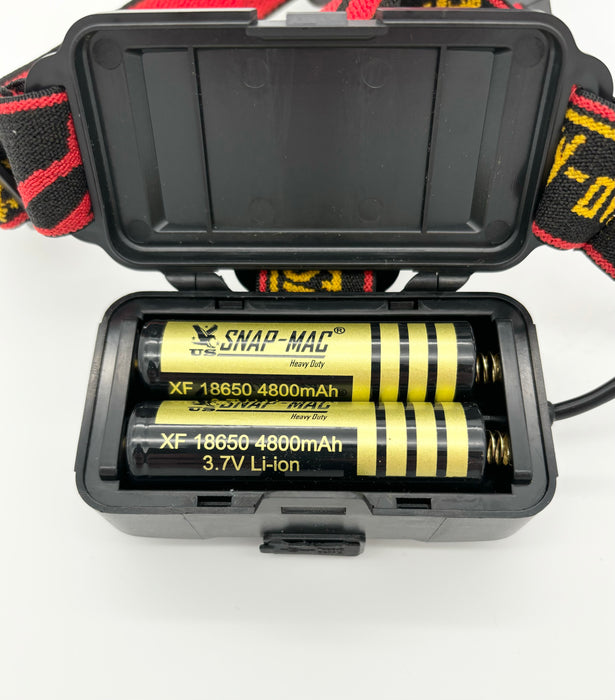 US SNAP MAC Led Headlamp 20,000LM Recharable Zoomable