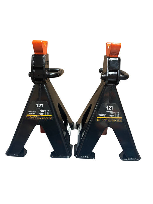 12 Ton Axle Stands Stand Pair Extra Heavy Duty Lorry Van Vehicle 24 Ton Per Pair