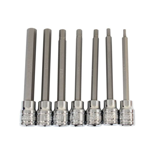 7PCS 3/8” DR. 110MM(L) HEX BIT SOCKETS 1399