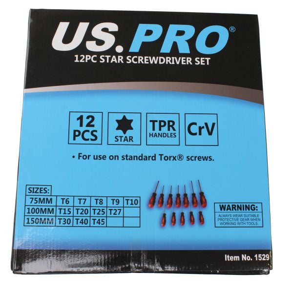 12PC TORX SCREWDRIVER SET 1529