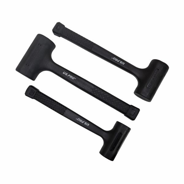 3PC DEAD BLOW RUBBER HAMMER SET 1664