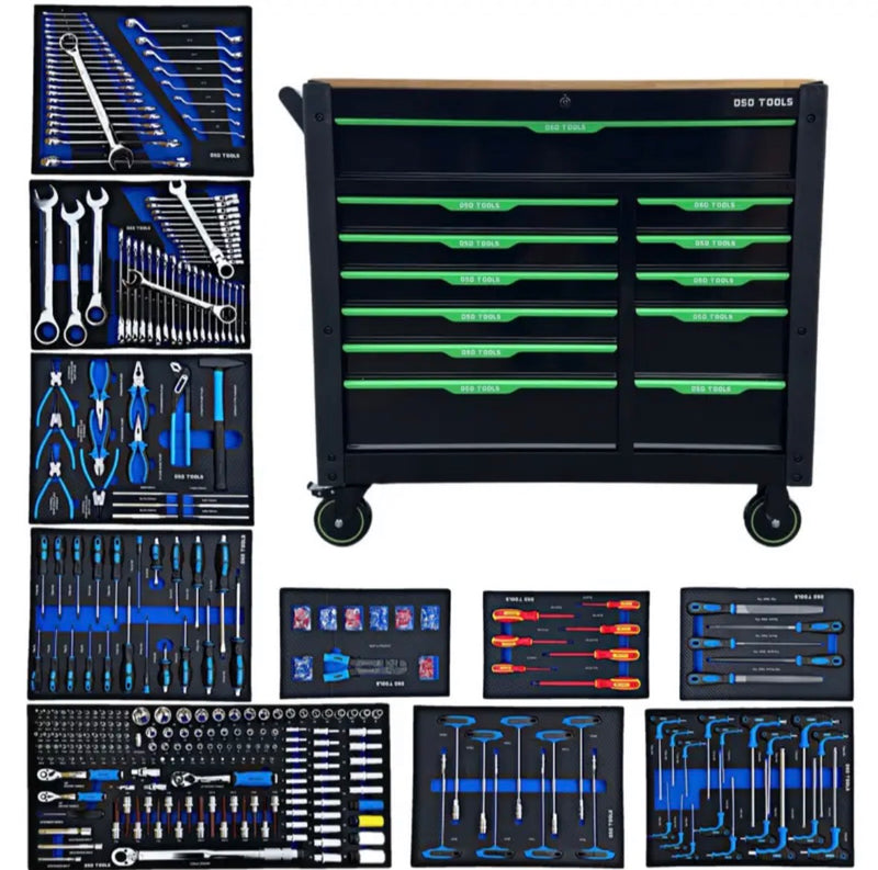 DSD TOOLS 12 Drawers Caster Mounted Roller Tool Chest Cabinet DS1829