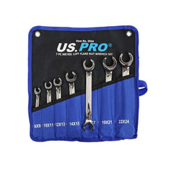 7 PC METRIC 12PT FLARE NUT WRENCH SET 8-24MM 2044