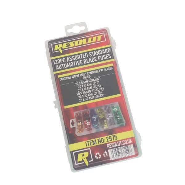 120PC ASSTD STANDARD AUTOMOTIVE BLADE FUSES