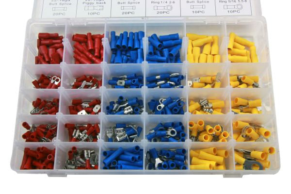 480PC ASSORTED INSULATED CRIMP TERMINALS