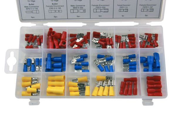 120PC ASSORTED INSULATED CRIMP TERMINALS