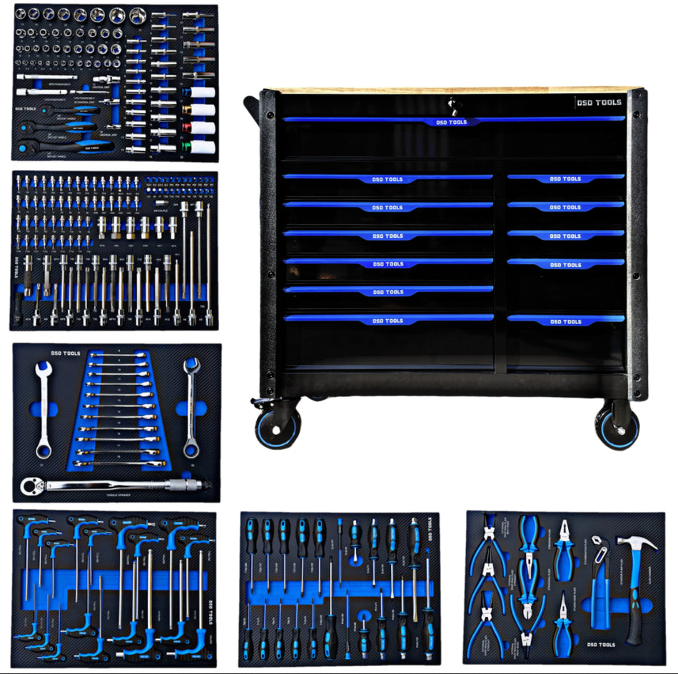 12 DRAWER TOOLBOX WITH 399PC FILLED WITH TOOLS