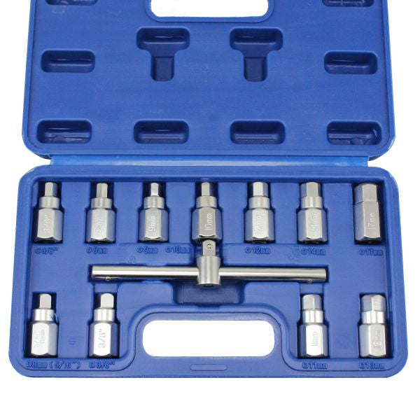 12PC 3/8" DR DRAIN PLUG KEY SET 3096