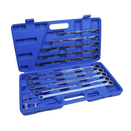 US PRO Tools 3925 7-Piece Metric Flare Nut Spanner Wrench Set – 8mm To 24mm, 6-Point