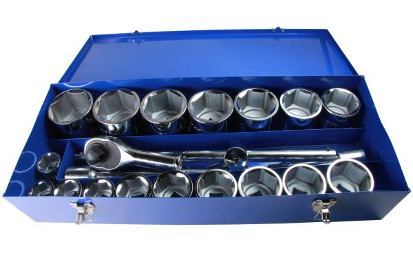 21PC 1" DRIVE METRIC SOCKET SET (36 - 80MM) 3250