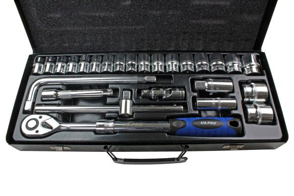 26PC 1/2” DR SOCKET SET - EXTENDABLE RATCHET 3266