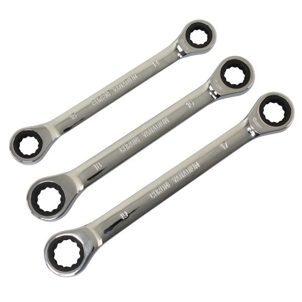 6 PC METRIC DOUBLE RING GEAR RATCHET WRENCH SET 3469