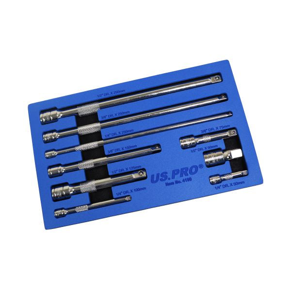 9PC EXTENSION BAR SET - 1/4" 3/8" 1/2" DRIVES 4190