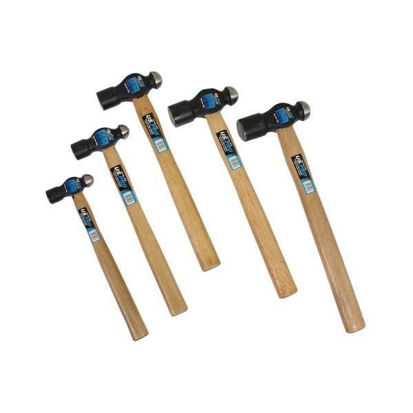 SET OF 5 BALL PEIN HAMMERS - BEECH WOOD HANDLE 4532