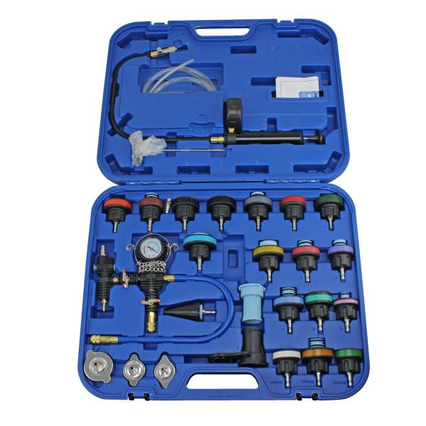 28PC COOLANT SYSTEM PRESSURE TESTER & REFILL KIT