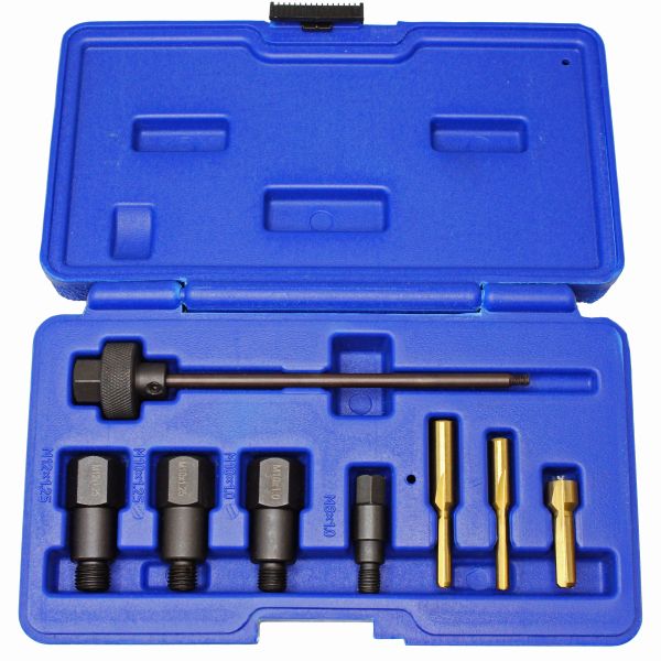 9PC GLOW PLUG BORE REAMER AND CLEANER SET