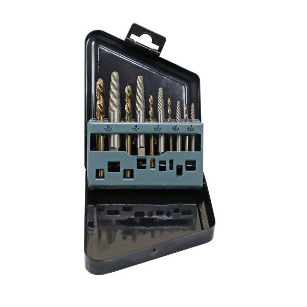 10PC M35 COBALT LEFT HAND DRILL BIT & SCREW EXTRACTOR SET 7080