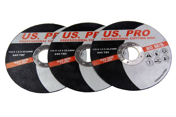 50PK PROFESSIONAL 115 X 1.0 X 22.2MM CUTTING DISCS S/STEEL