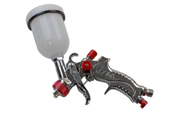 RED MINI HVLP SPRAY GUN 125ML CUP 0.8MM NOZZLE 8772