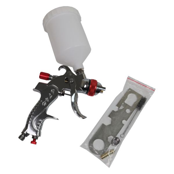 RED HVLP SPRAY GUN 600ML NYLON CUP - 1.7MM NOZZLE 8792