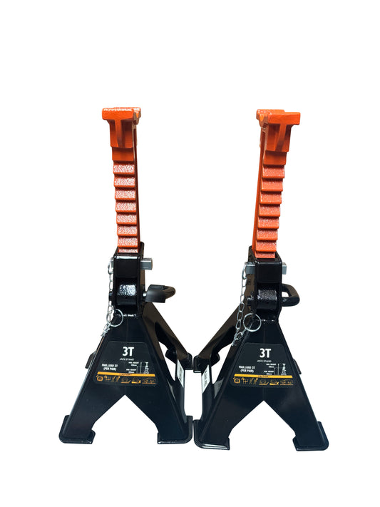3 Ton Axle Stands Stand Pair Extra Heavy Duty Lorry Van Vehicle 6 Ton Per Pair
