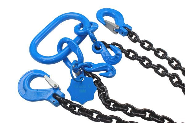 2 LEG CHAIN SLING - 1 MTR 8MM G80 2.8 TONNE - ADJUSTABLE 9109