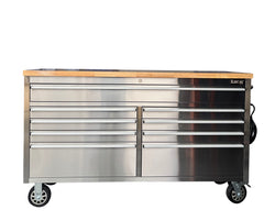 US SNAP MAC 61” Stainless Steel 9 Drawer Work Bench Tool Chest Cabinet + 5M Extension Lead