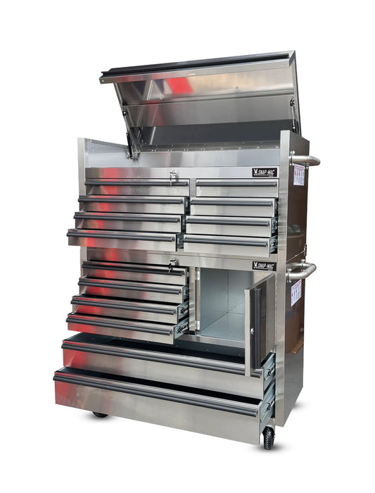 41 inch Stainless Steel 14 Drawer Roller Tool Cabinet