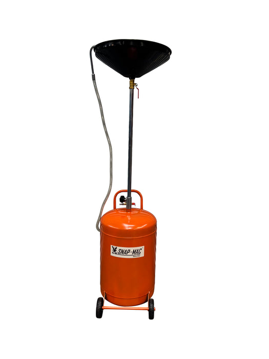 Waste Oil Drain Tank Portable Oil Drain 20 Gallon Air Operate w/ Air Valve