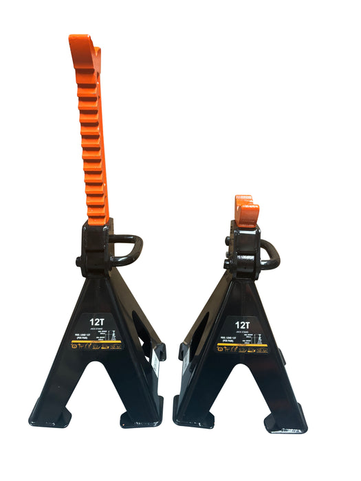 12 Ton Axle Stands Stand Pair Extra Heavy Duty Lorry Van Vehicle 24 Ton Per Pair