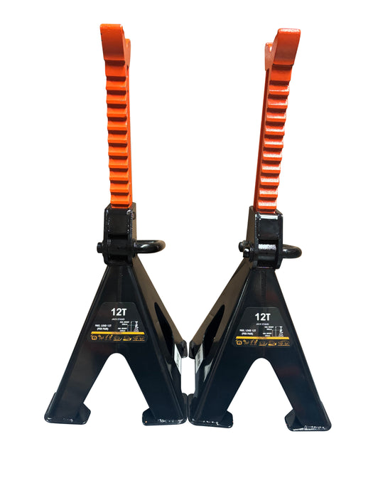 12 Ton Axle Stands Stand Pair Extra Heavy Duty Lorry Van Vehicle 24 Ton Per Pair