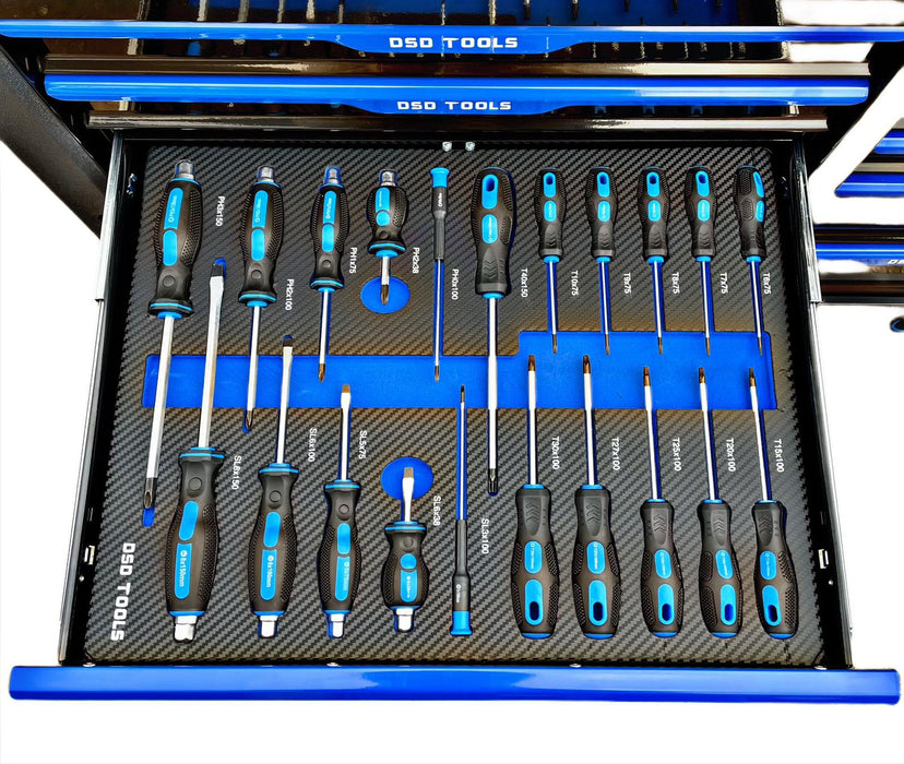 12 DRAWER TOOL BOX COMPLETE WITH 10 DRAWERS OF TOOLS