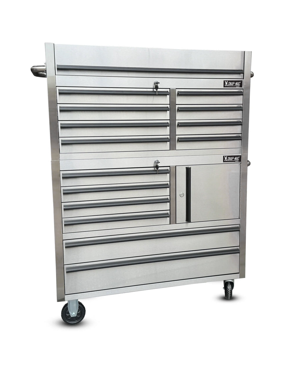 US SNAP MAC 41 inch Stainless Steel 14 Drawer Roller Tool Cabinet