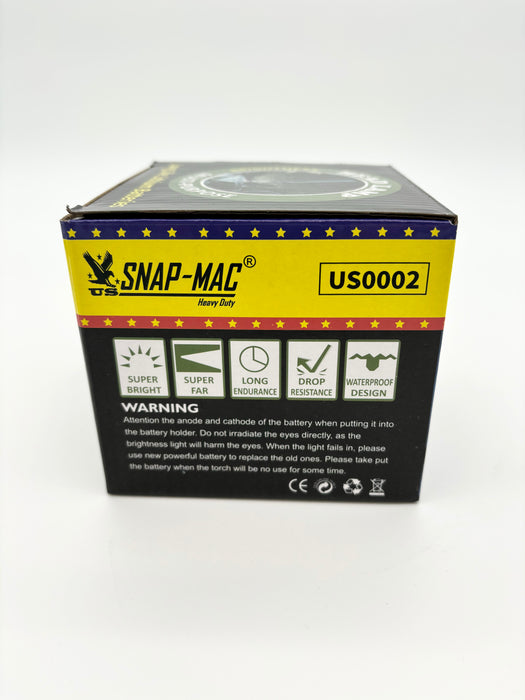 US SNAP MAC Led Headlamp 20,000LM Recharable Zoomable